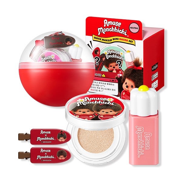 Amuse X Monchichi] Quick Makeup Mini Gacha (Warm Set